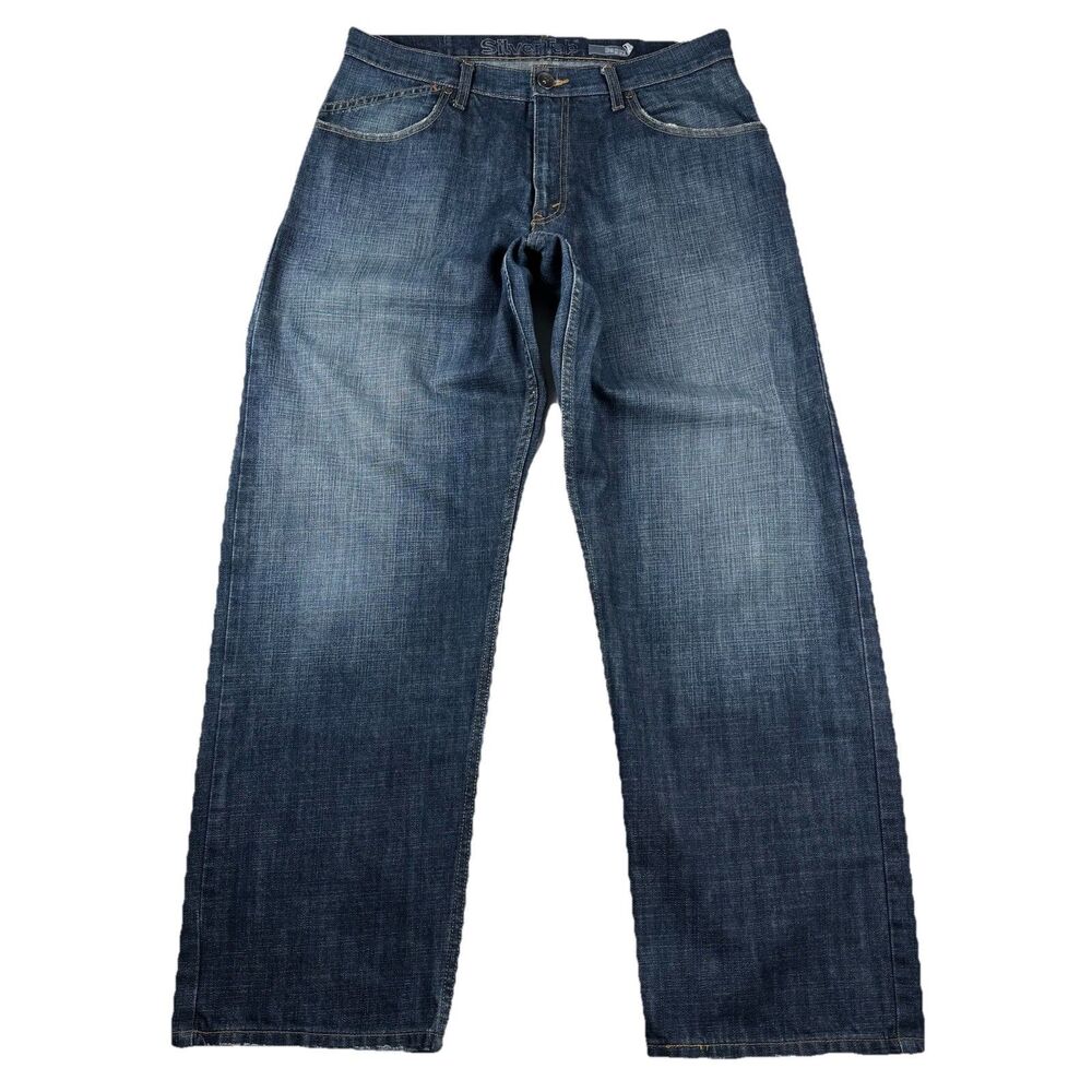 Y2K Levis SilverTab Baggy Wide Leg Jeans Men's 34x32 Medium Wash 2008 Model